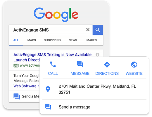 Engage mobile shoppers and boost your dealership's sales and service appointments with ActivEngage Integrated Google Messaging