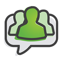 Green managed chat icon Green managed chat icon