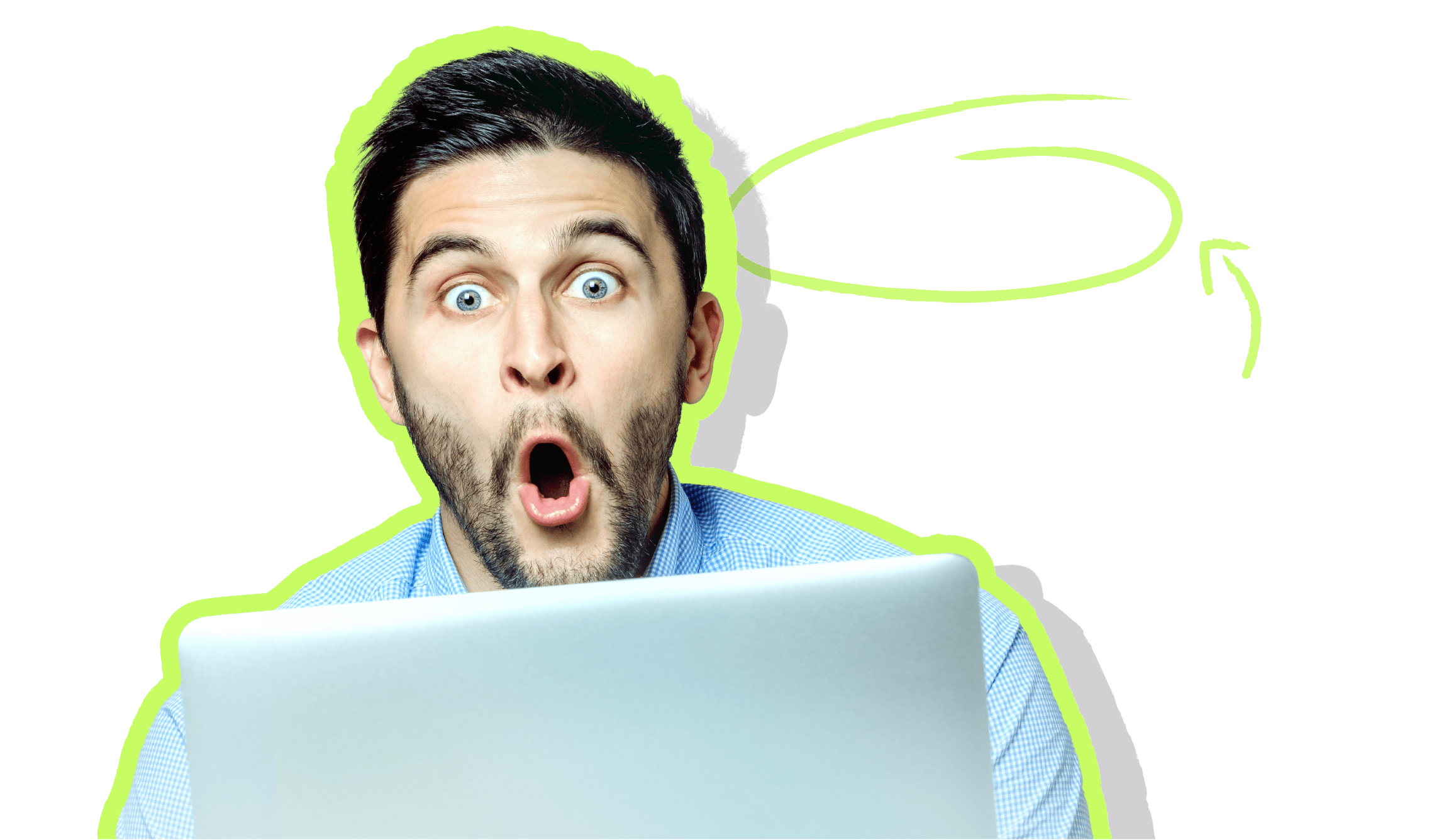 Shocked Man Booth 105 Announcement