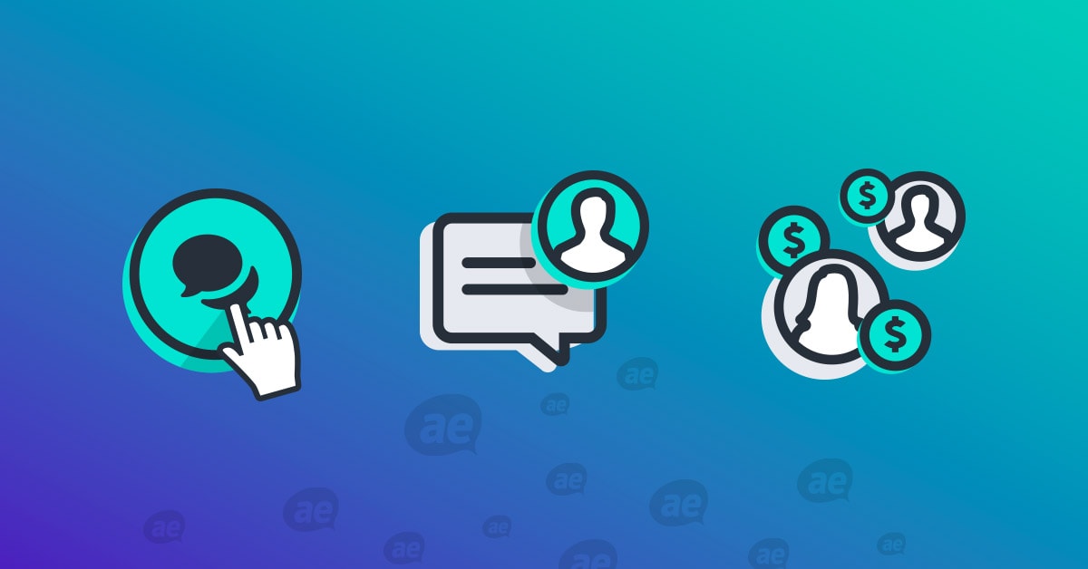 Click, chat, convert icon set