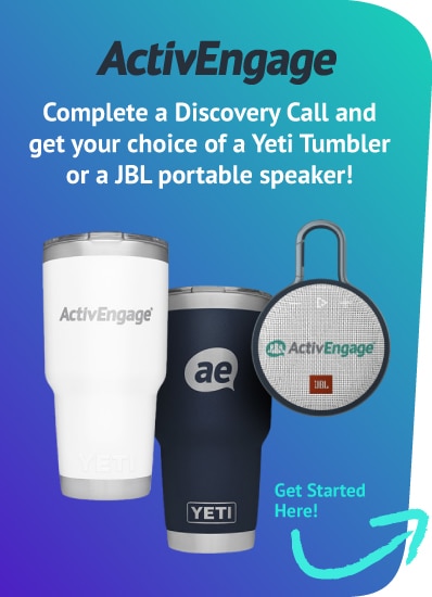 Complete a Discovery Call and get your choice of a Yeti Tumbler or a JBL portable speaker!