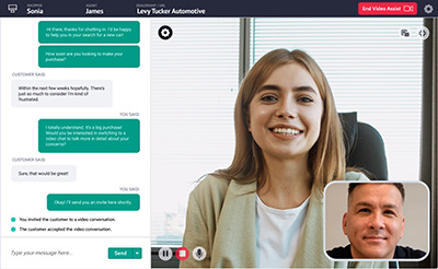 Video Assist Chat Interface