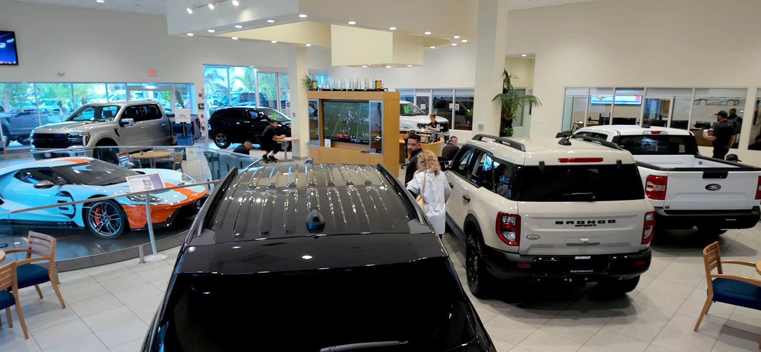 Sarasota Ford dealership showroom interior