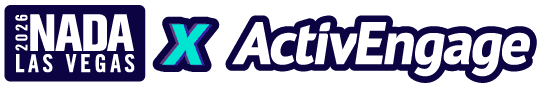 NADA 2026 x ActivEngage logo lockup