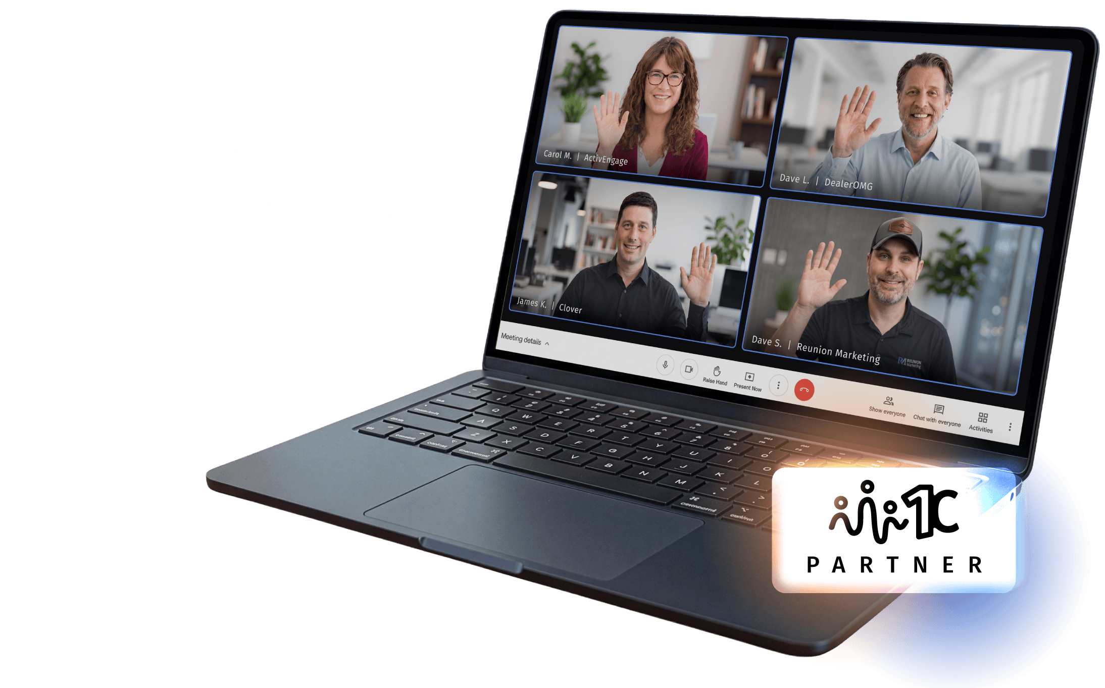 ActivEngage video conferencing platform with diverse participants.